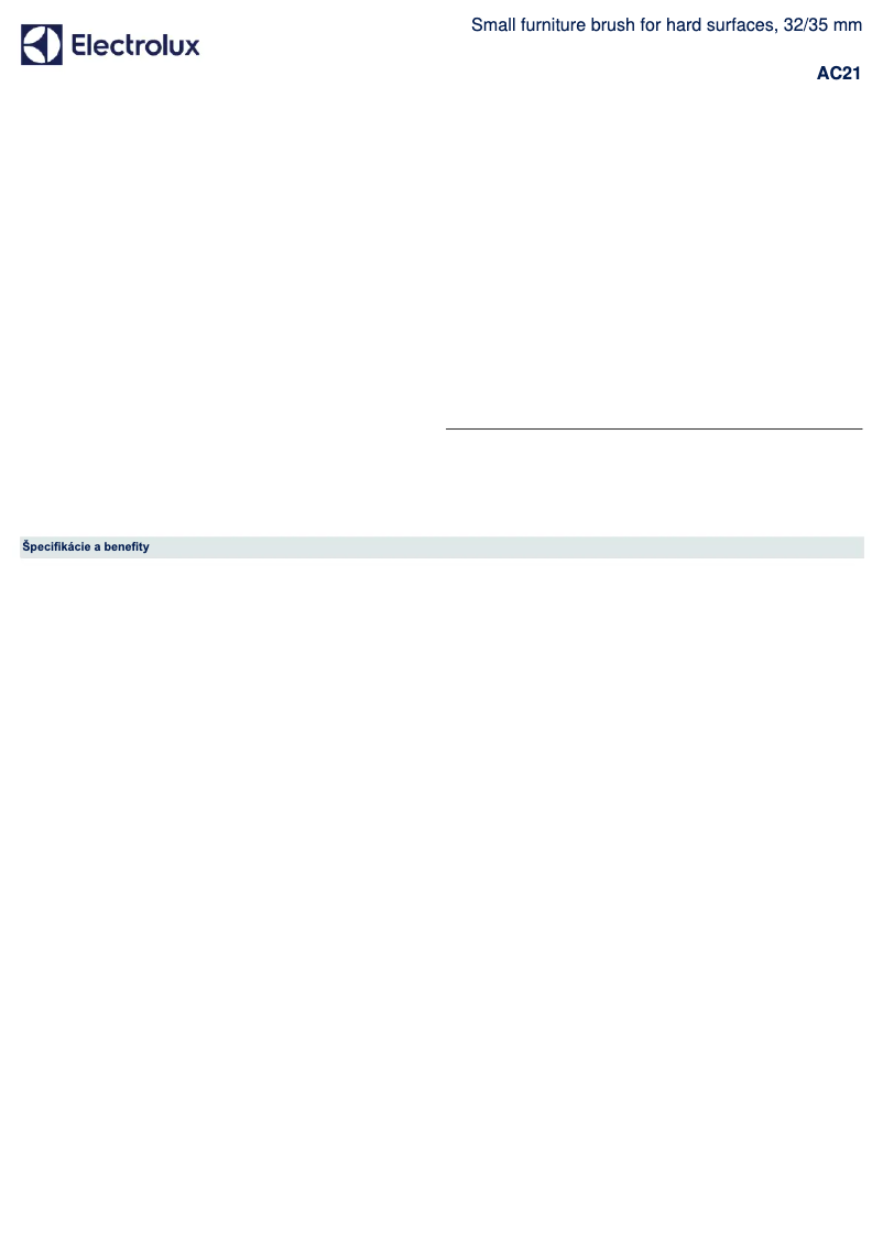 Page 1 de la notice Manuel utilisateur Electrolux AC21