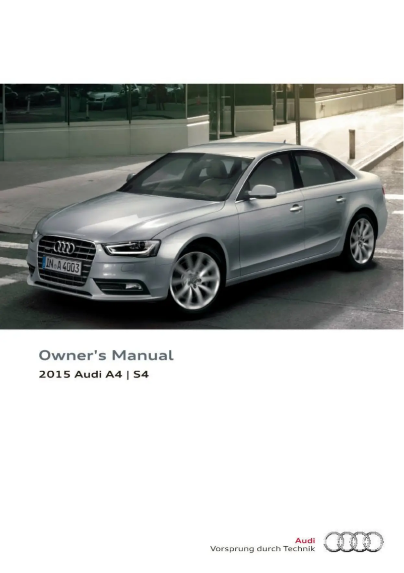 Page 1 de la notice Manuel utilisateur Audi A4 (2015)