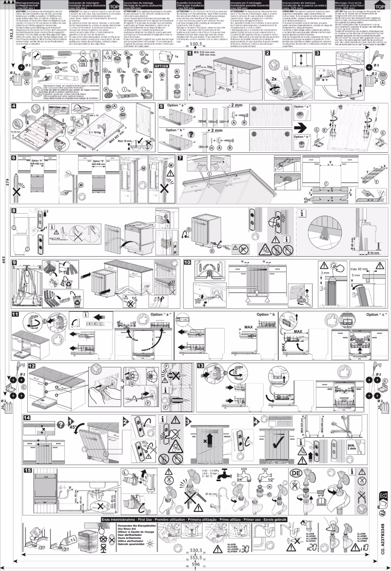 Page 1 de la notice Guide d'installation AEG FSK83828P