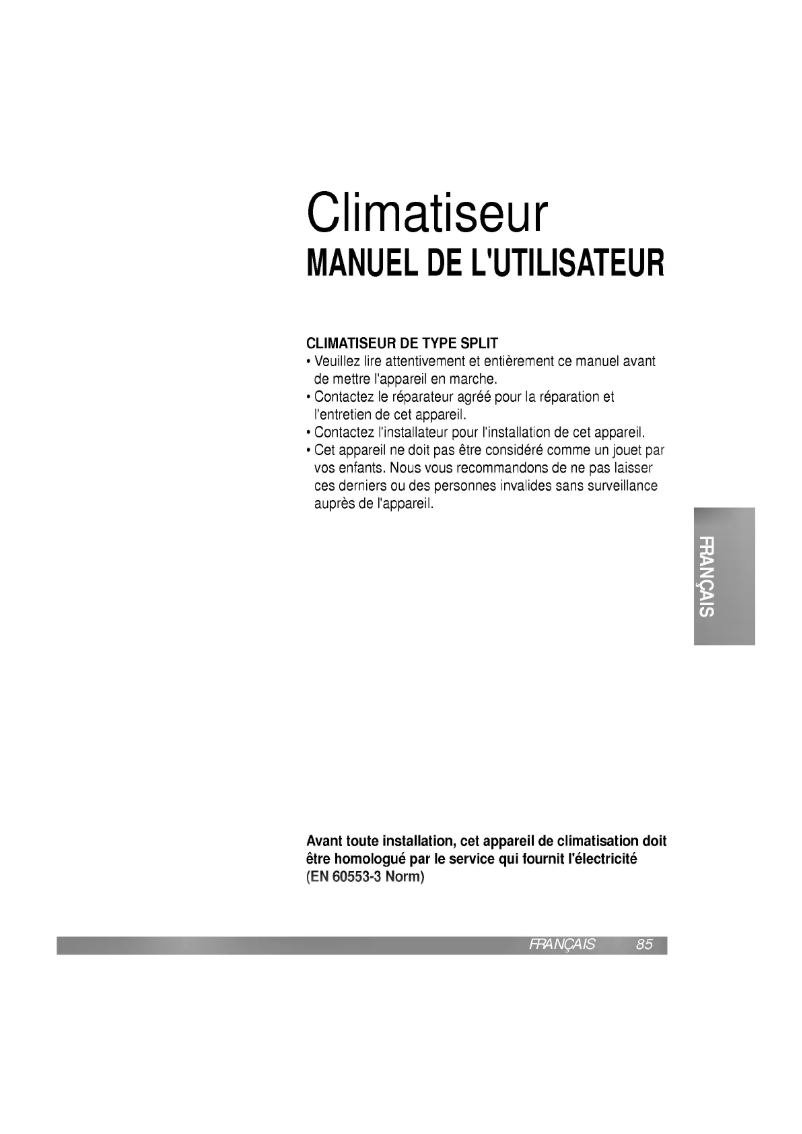 Page 1 de la notice Manuel utilisateur LG LS-S1260HL