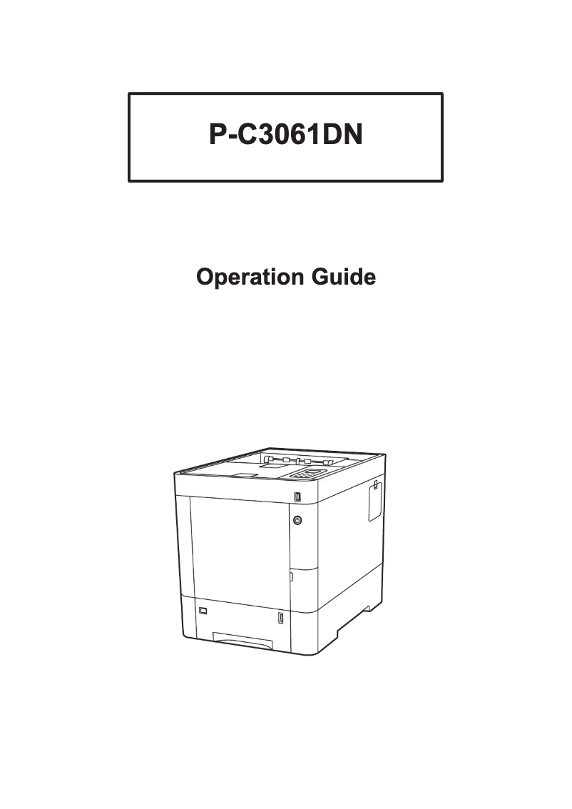 Page 1 de la notice Manuel utilisateur Triumph-Adler P-C3061DN