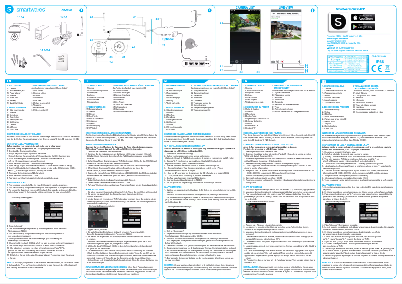 Image de la première page du manuel de l'appareil View App