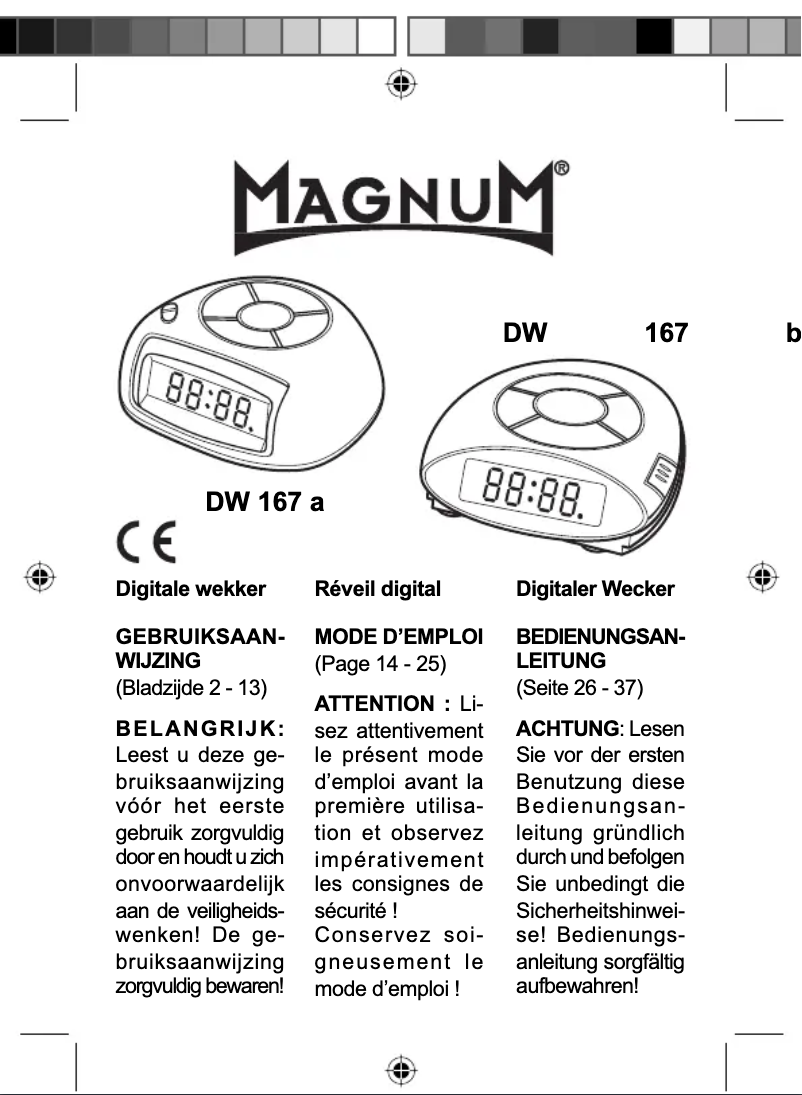 Page n°1 - Manuel utilisateur Magnum DW167