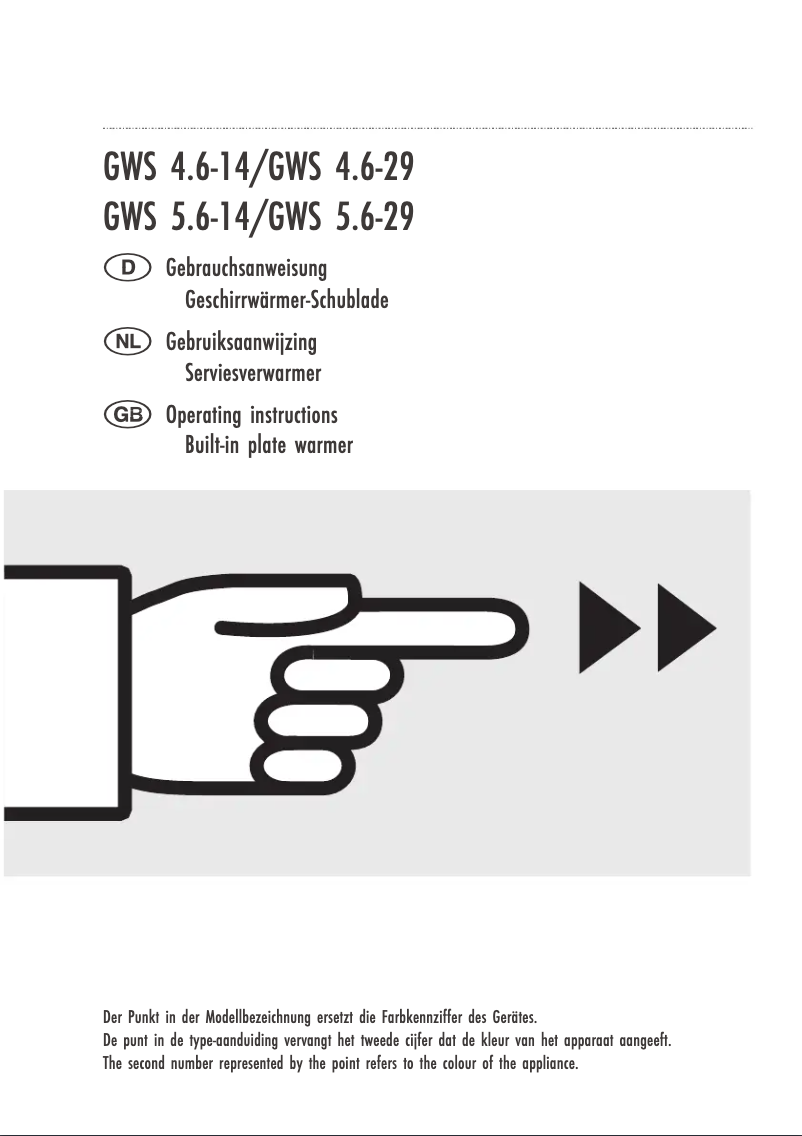 Page 1 de la notice Manuel utilisateur Miele GWS 4.6-29