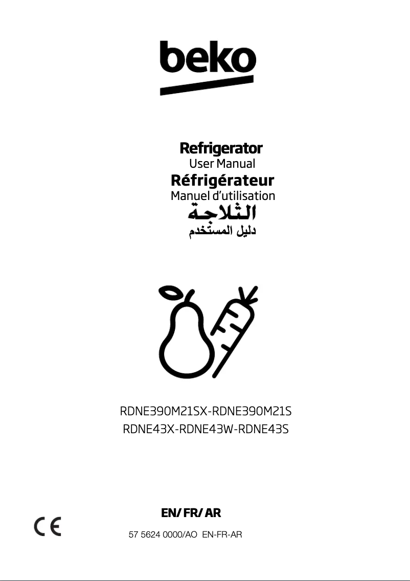 Page 1 de la notice Manuel utilisateur Beko RDNE390M21W