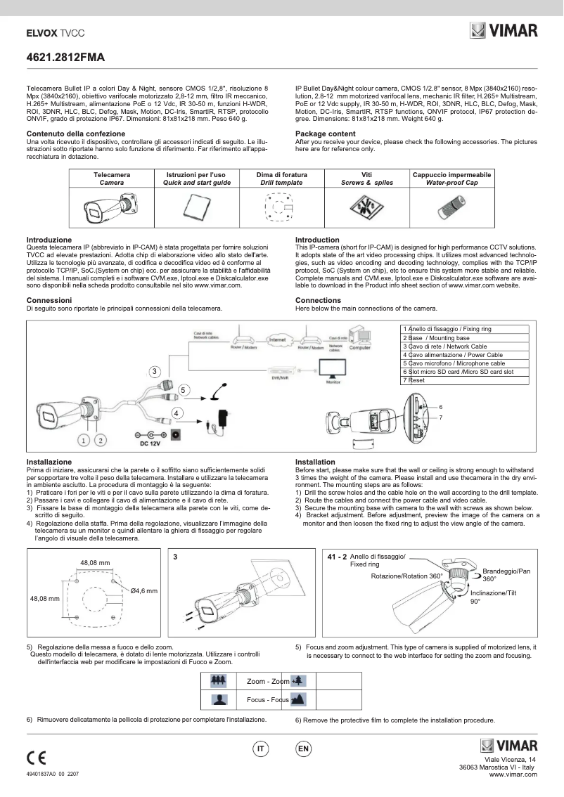 Image de la première page du manuel de l'appareil ELVOX 4621.2812FMA