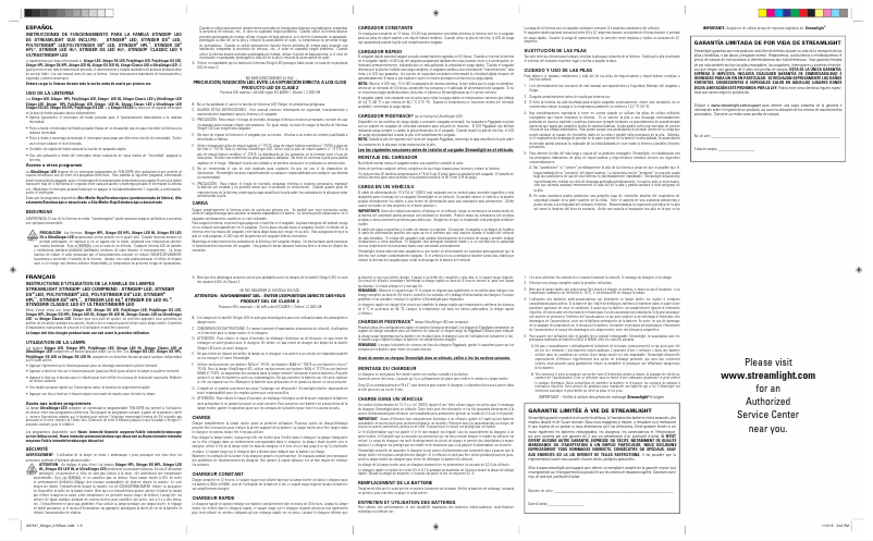 Page n°1 - Manuel utilisateur Streamlight PolyStinger DS LED
