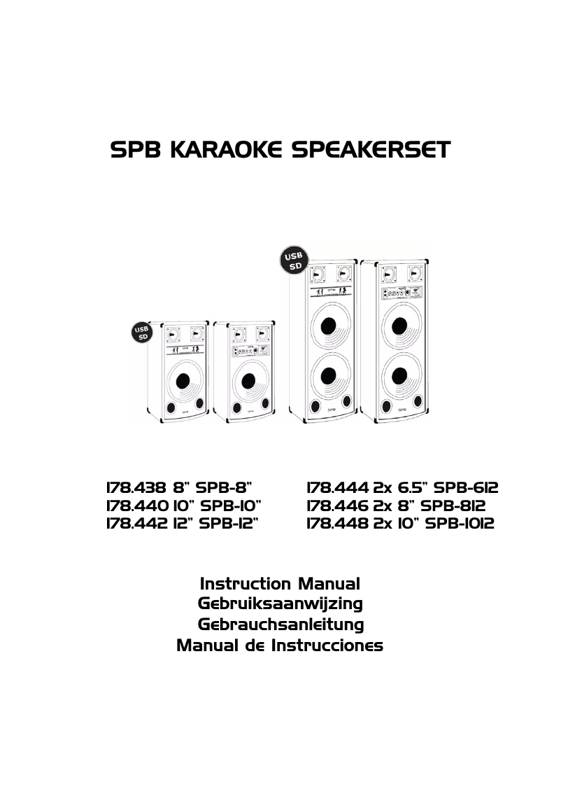 Page n°1 - Manuel utilisateur Skytec SPB-10