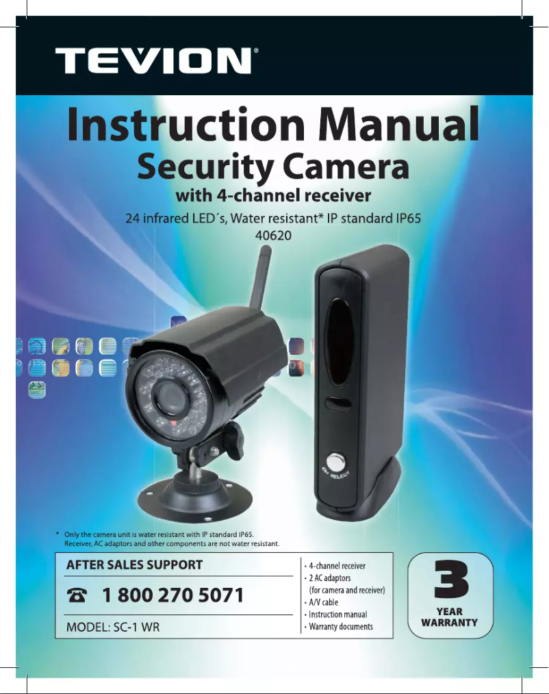 Imagen de la primera página del manual del dispositivo SC-1 WR