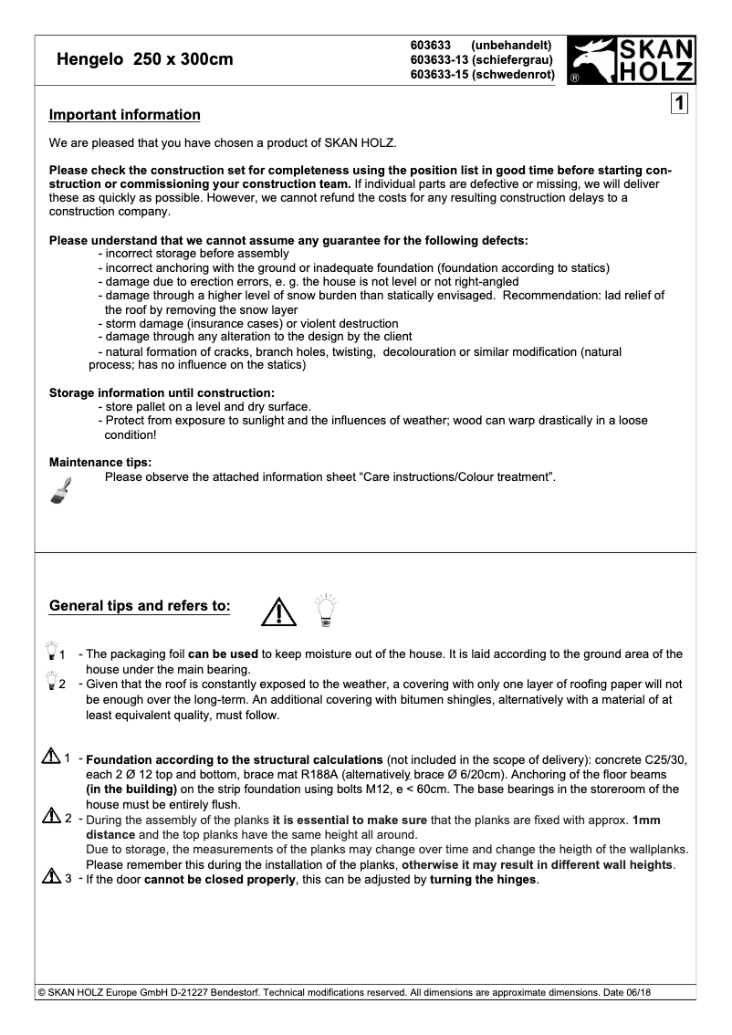 Página 1 del manual Manual de usuario Skan Holz Hengelo