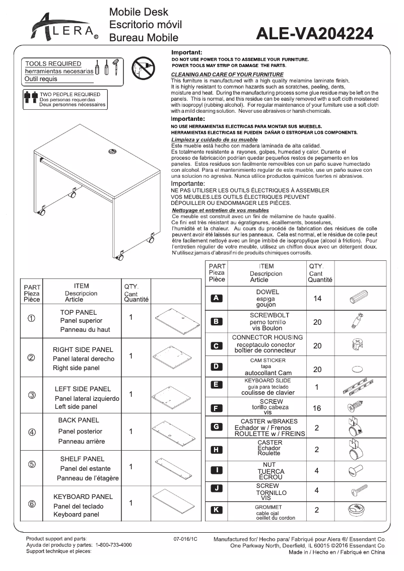 Page n°1 - Manuel utilisateur Aleratec ALEVA204224ES