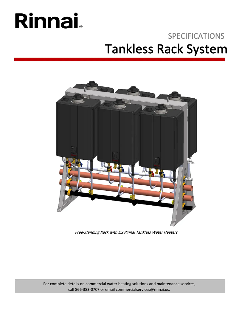 Page 1 de la notice Fiche technique Rinnai RL94eN