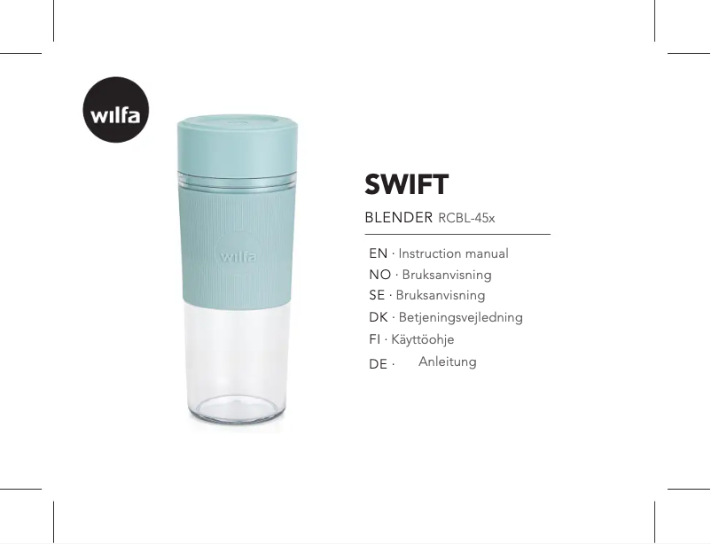Page n°1 - Manuel utilisateur Wilfa Swift RCBL-45W