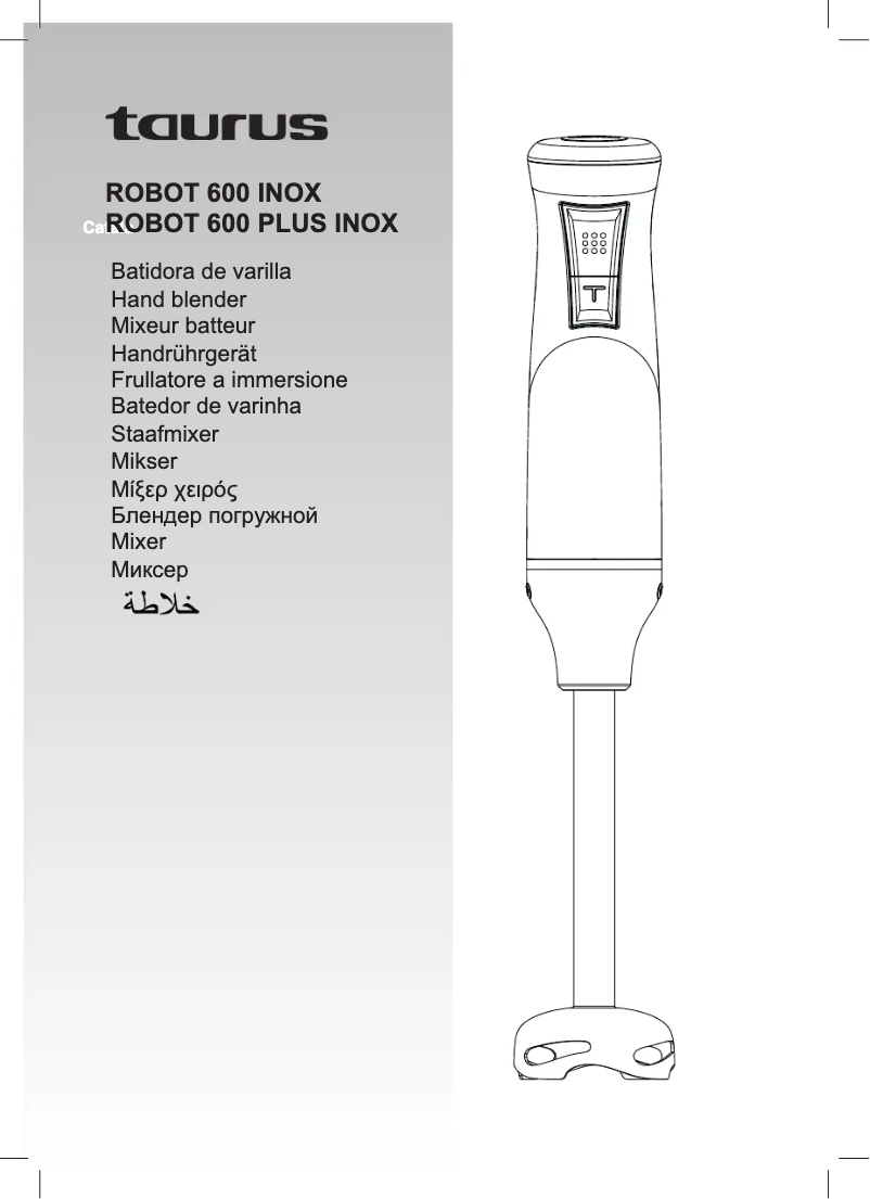 Page 1 de la notice Manuel utilisateur Taurus Robot 600 Inox