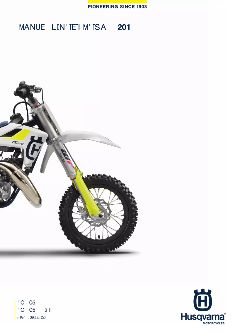 Page 1 de la notice Manuel utilisateur Husqvarna TC 50 Mini (2019)