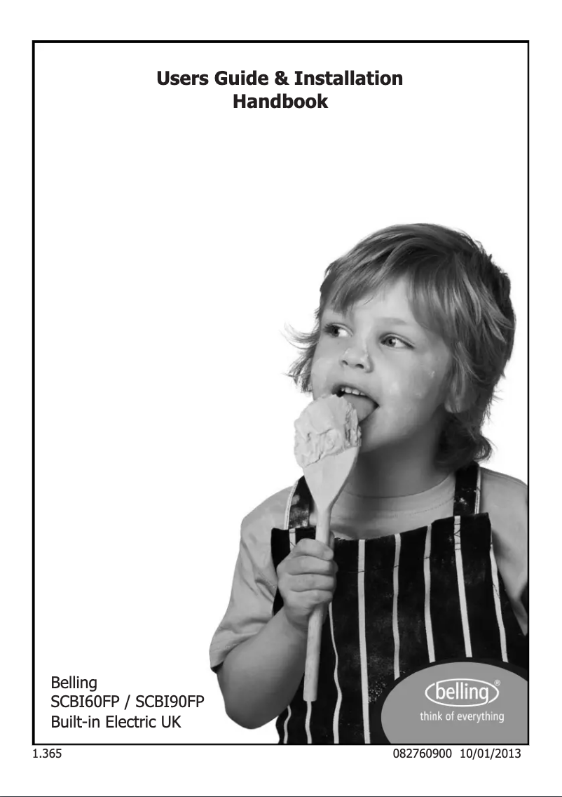 Page 1 de la notice Manuel utilisateur Belling SCBI60FP