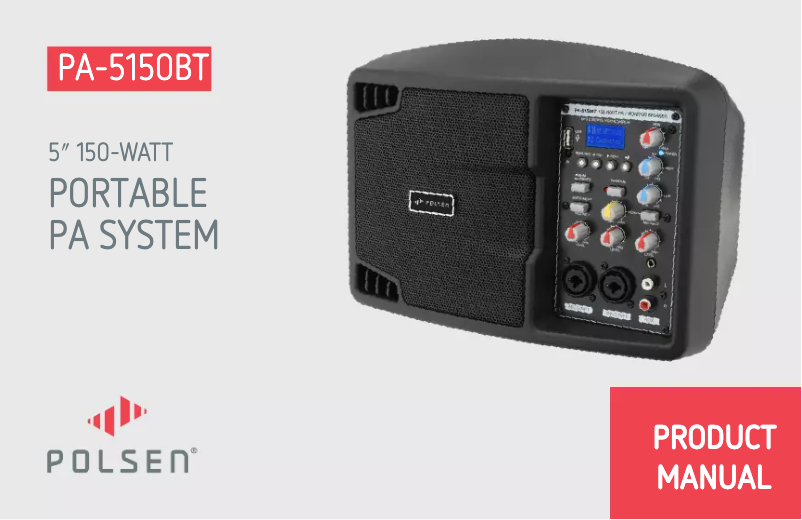 Page 1 de la notice Manuel utilisateur Polsen PA-5150BT
