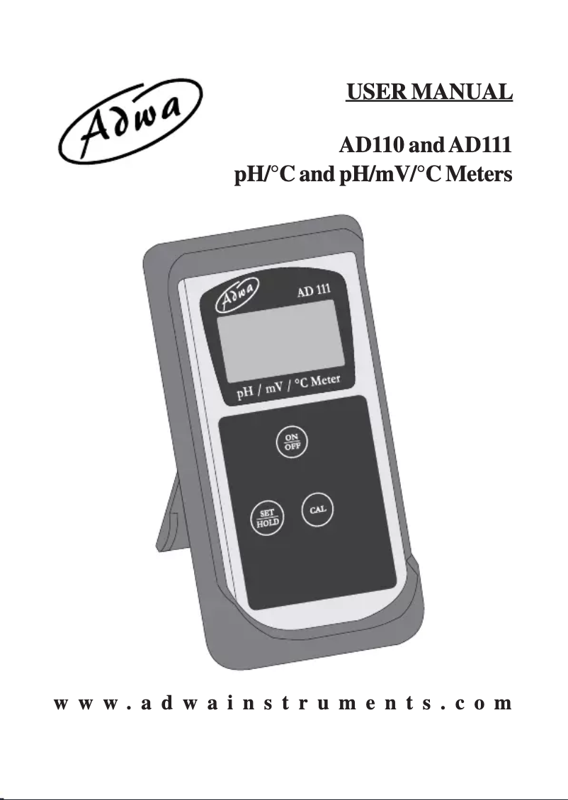 Page 1 of the manual User Manual Adwa AD111