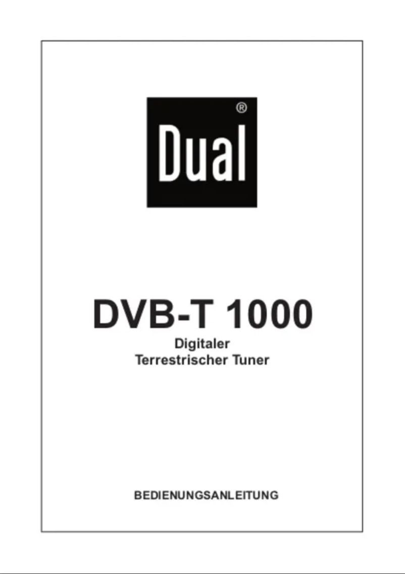 Page 1 de la notice Manuel utilisateur Dual DVB-T 1000