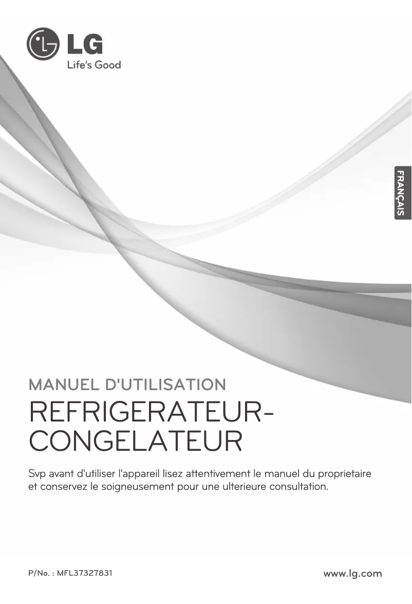 Page 1 de la notice Manuel utilisateur LG GR-B652YSYW