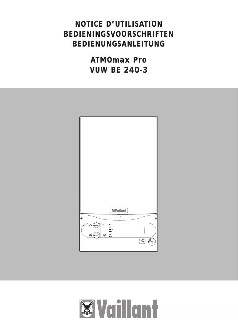 Image de la première page du manuel de l'appareil ATMOmax Pro VUW