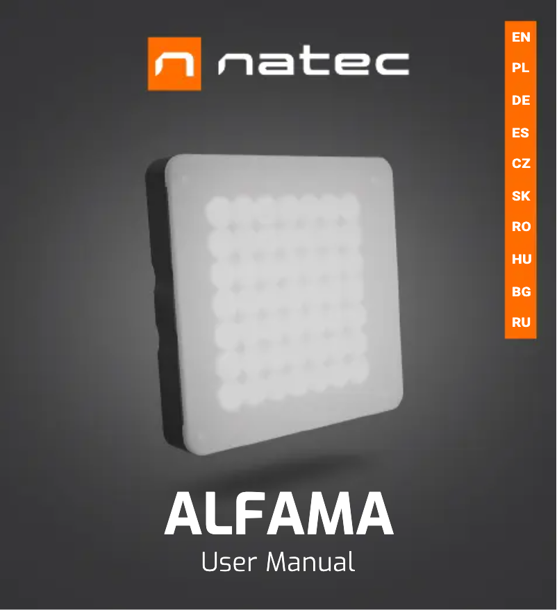 Image de la première page du manuel de l'appareil Alfama