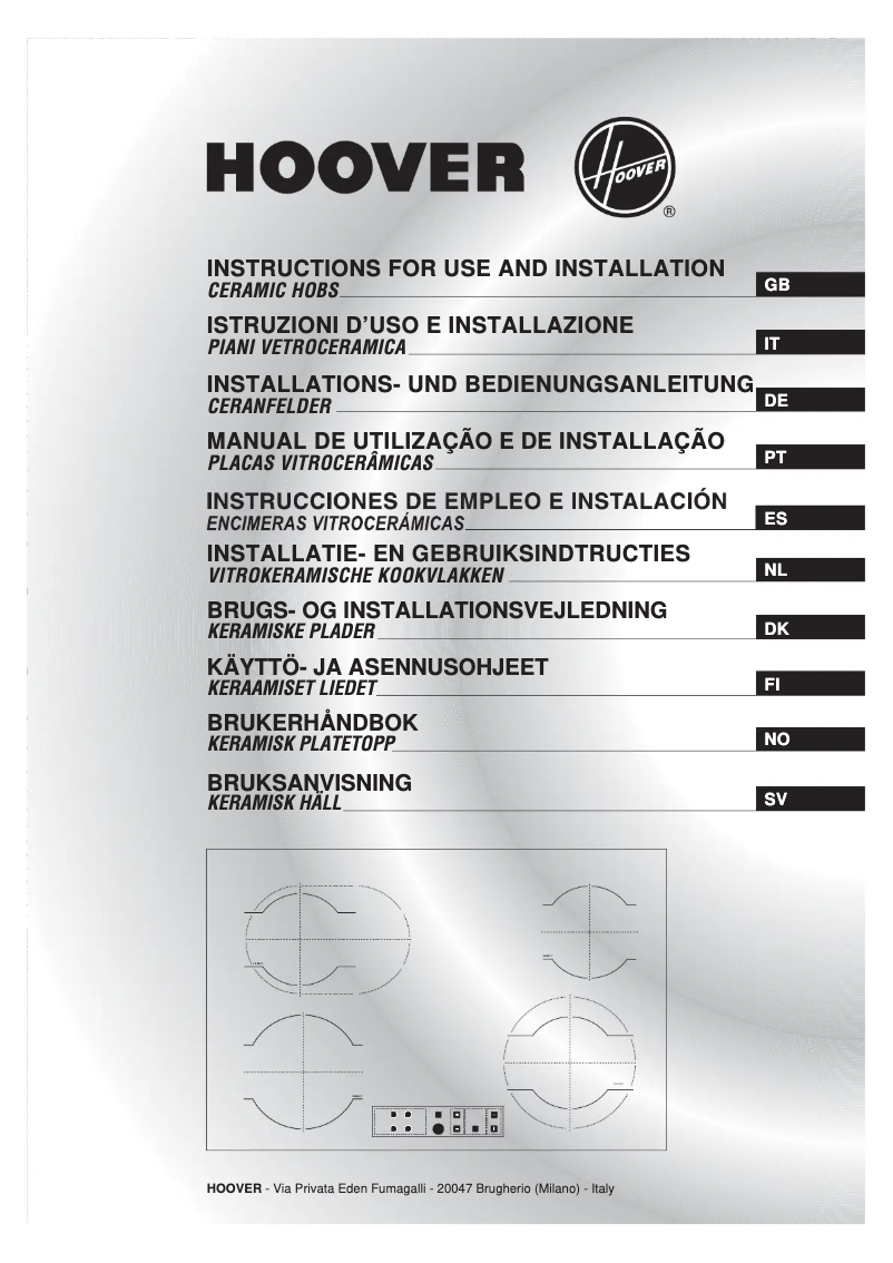 Page 1 de la notice Manuel utilisateur Hoover HVH 551 B