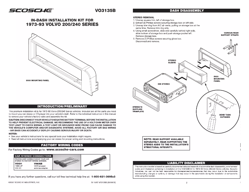 Page 1 of the manual User Manual Scosche VO3135B