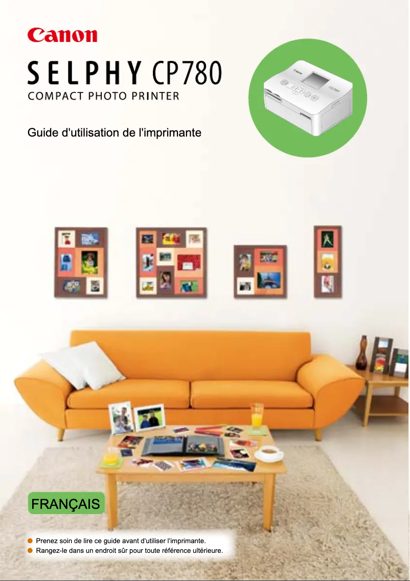 Page 1 de la notice Manuel utilisateur Canon Selphy CP780