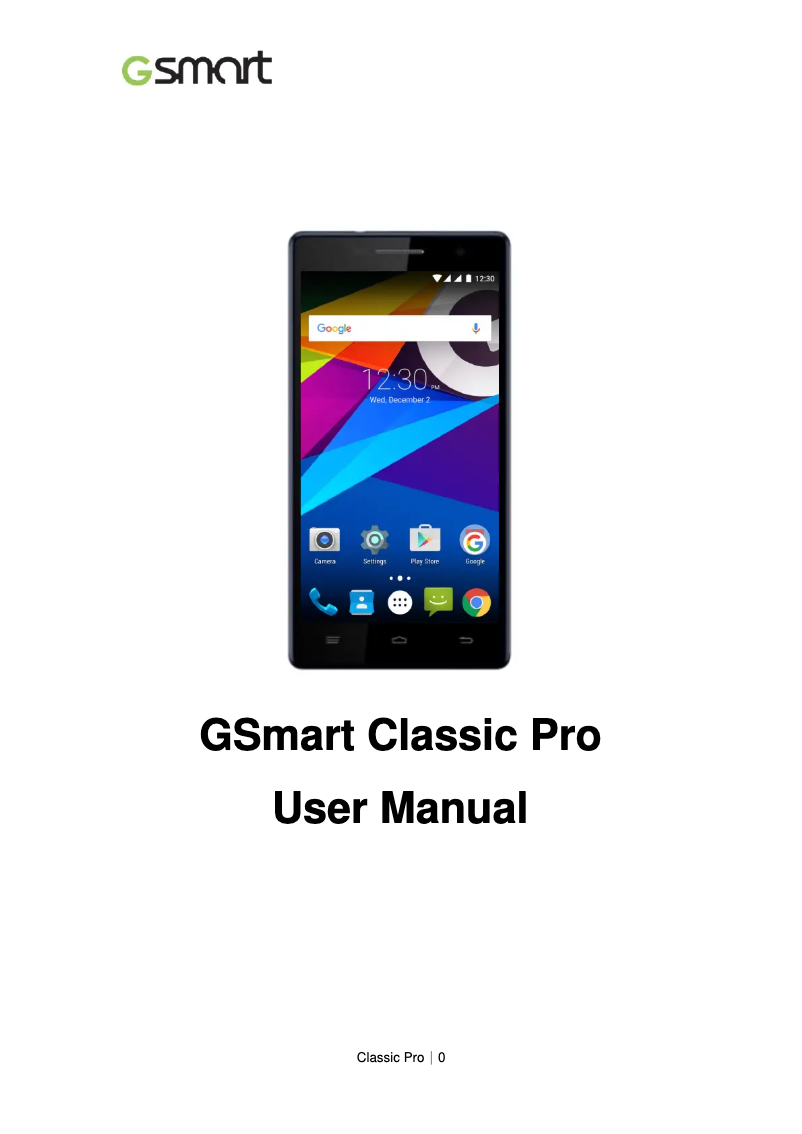 Page 1 de la notice Manuel utilisateur Gigabyte GSmart Classic Pro