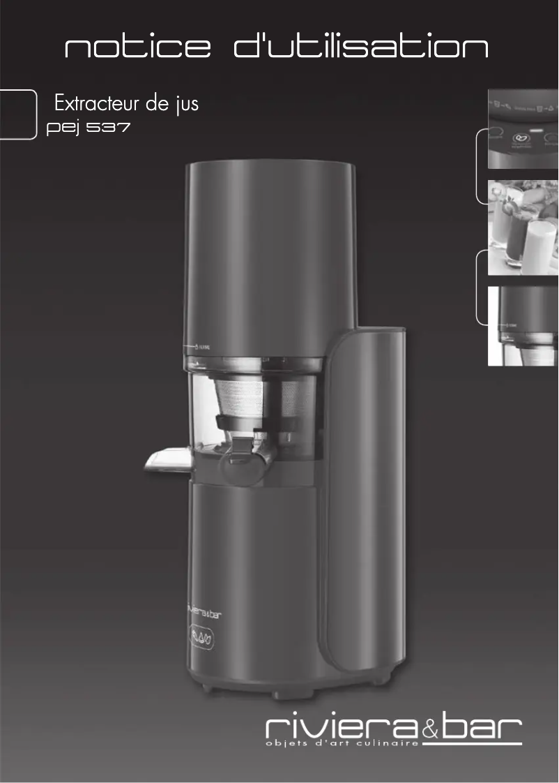 Página 1 del manual Manual de usuario Riviera & Bar PEJ537