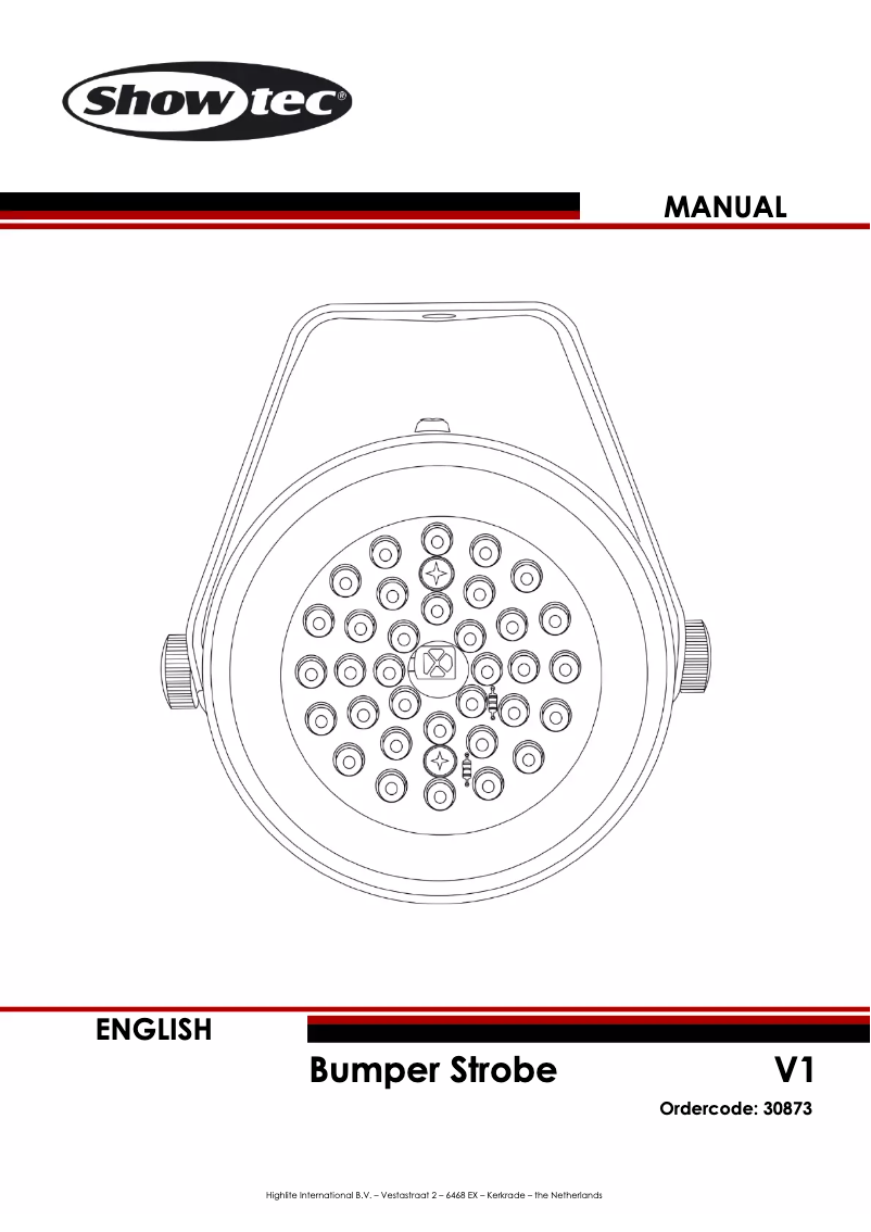 Page n°1 - Manuel utilisateur Showtec Bumper Strobe