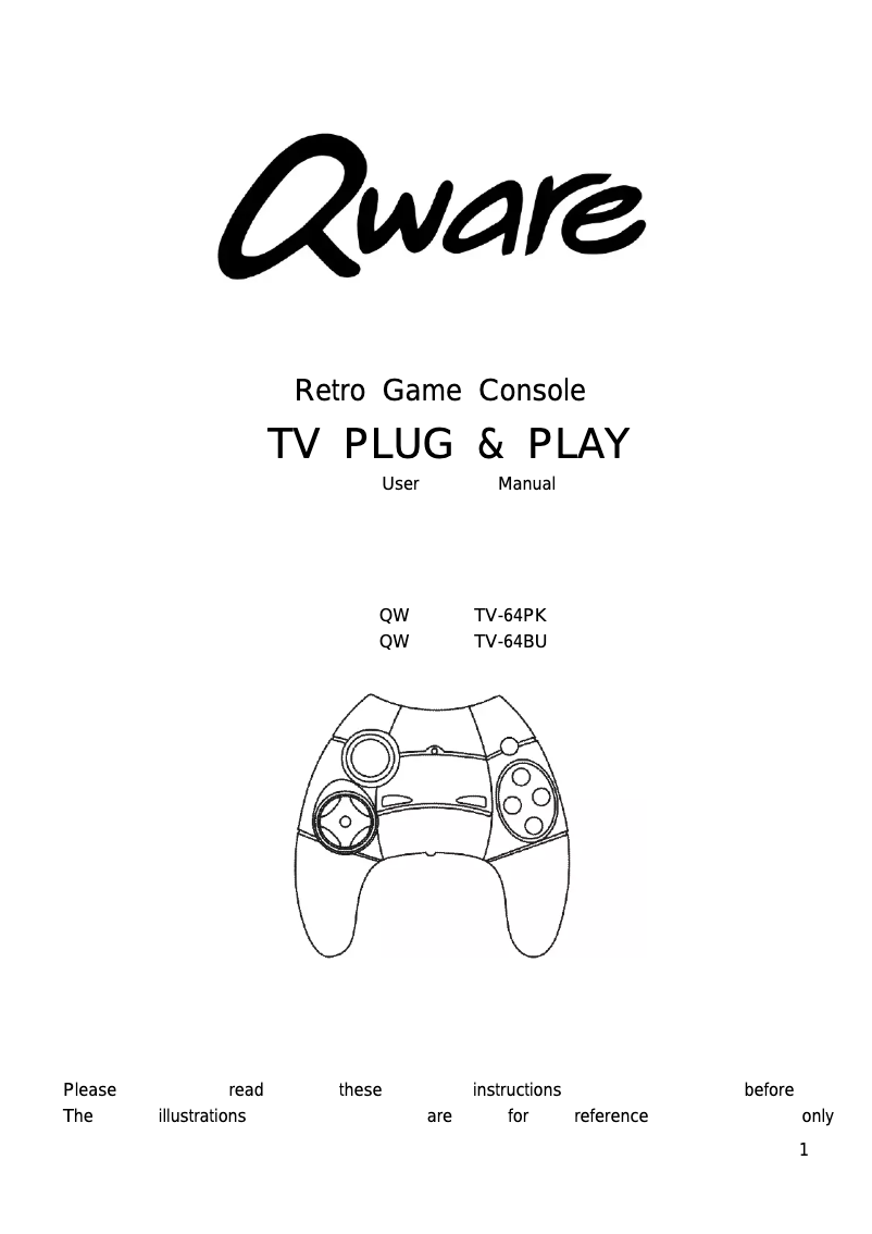 Page n°1 - Manuel utilisateur Qware TV-64BU