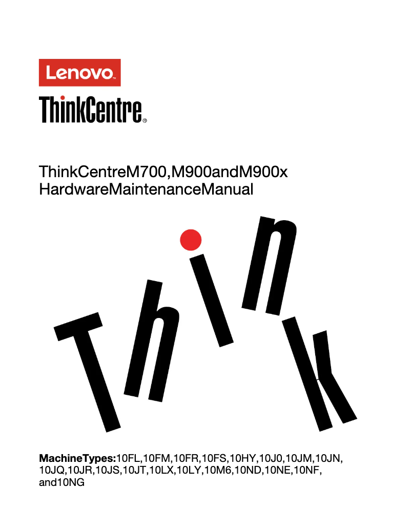 Image de la première page du manuel de l'appareil Thinkcentre M900x