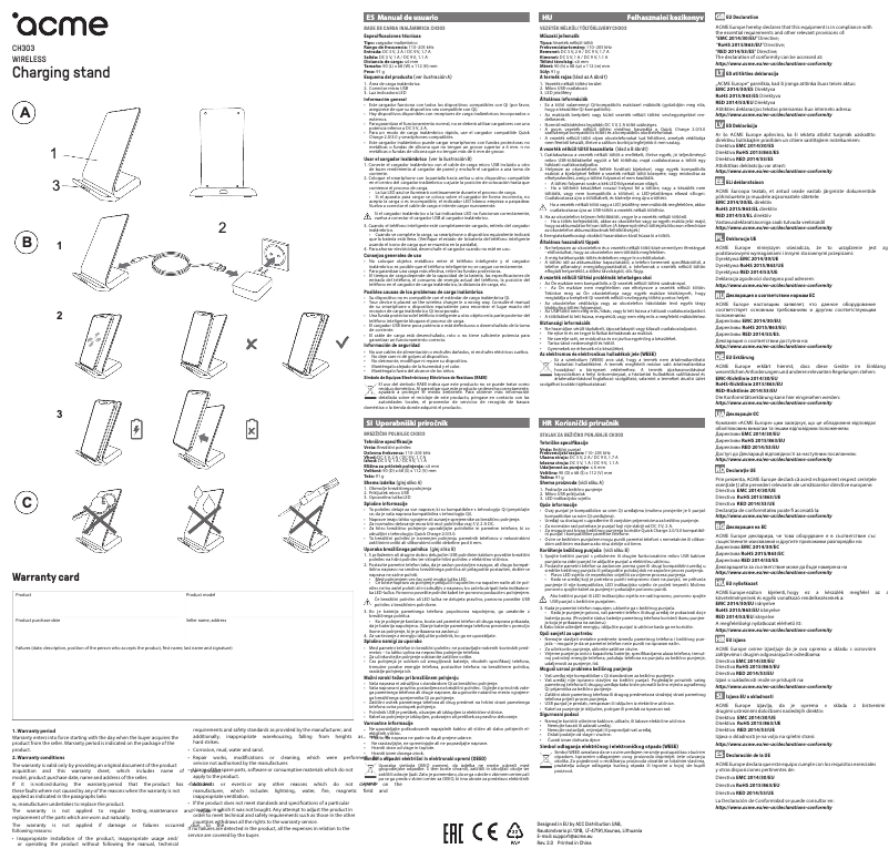 Image de la première page du manuel de l'appareil CH303