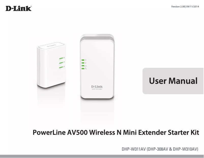 Page 1 de la notice Manuel utilisateur D-Link DHP-W311AV