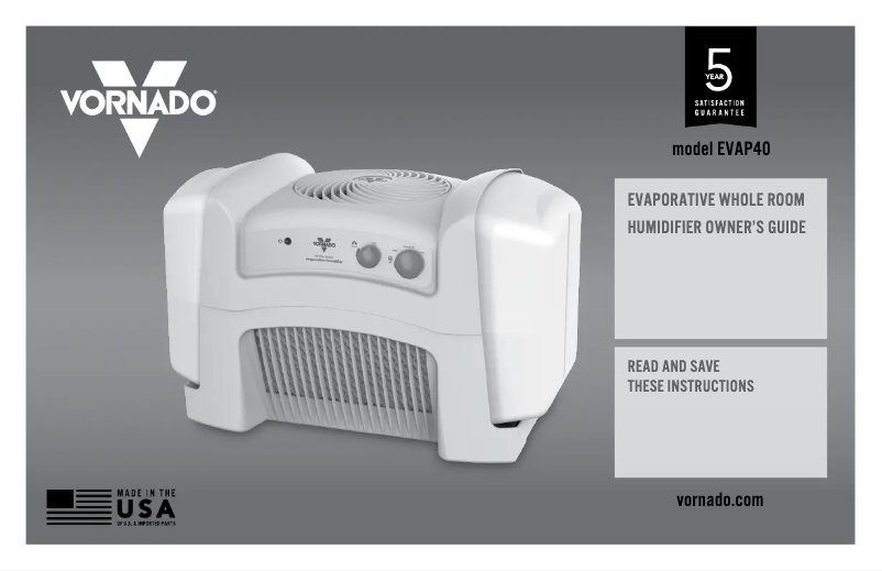 Imagen de la primera página del manual del dispositivo Evap40