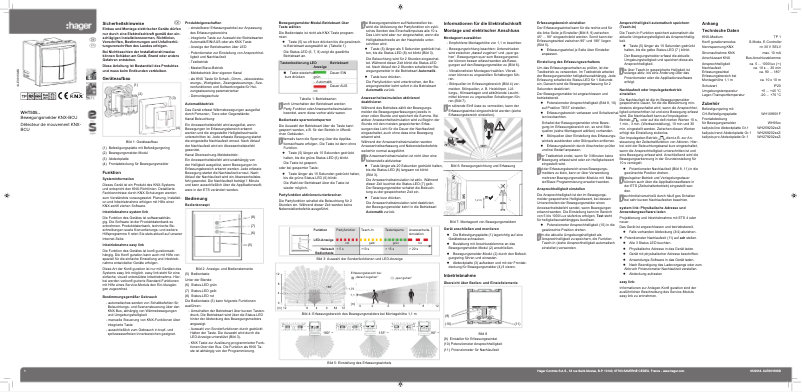 Page 1 de la notice Manuel utilisateur Hager WHTP50500C