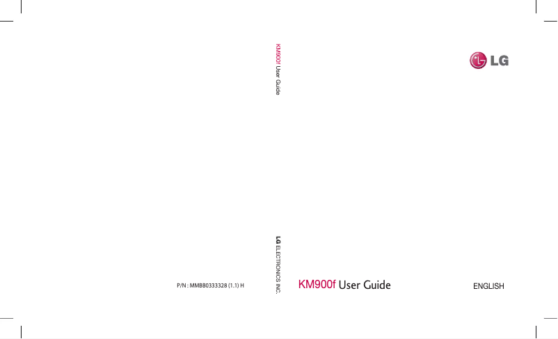 Page n°1 - Manuel utilisateur LG KM900 Arena