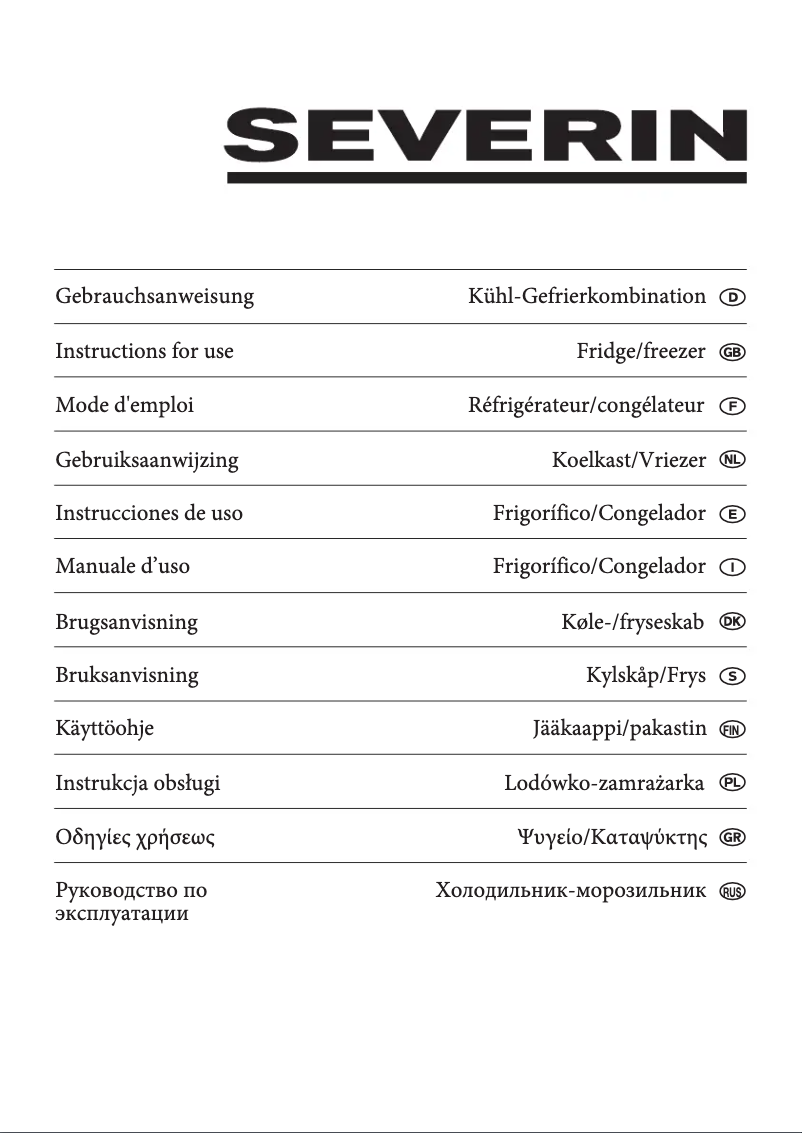 Page n°1 - Manuel utilisateur Severin KS 9765