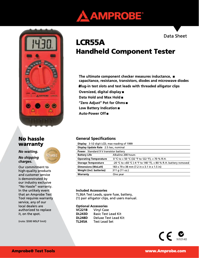 Image de la première page du manuel de l'appareil LCR55A