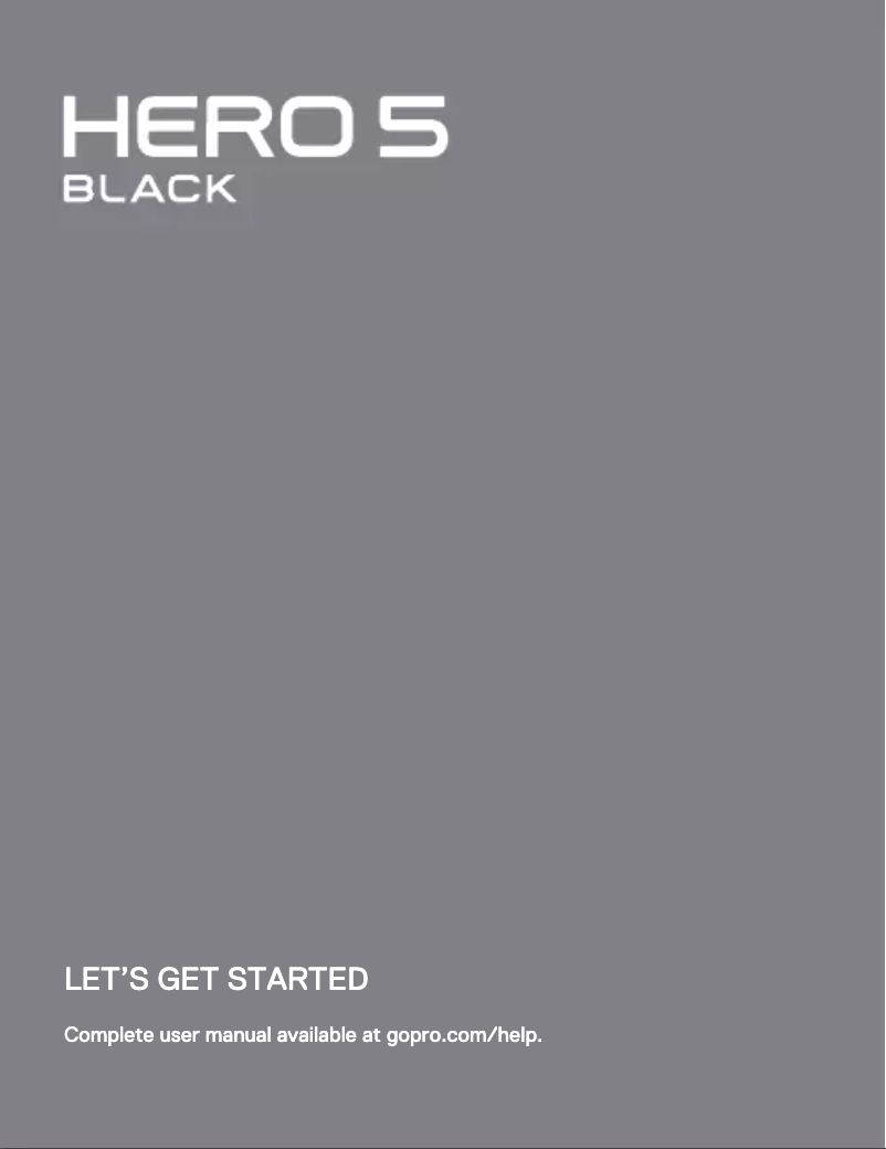 Página 1 del manual Guía de inicio rápido GoPro HERO 5