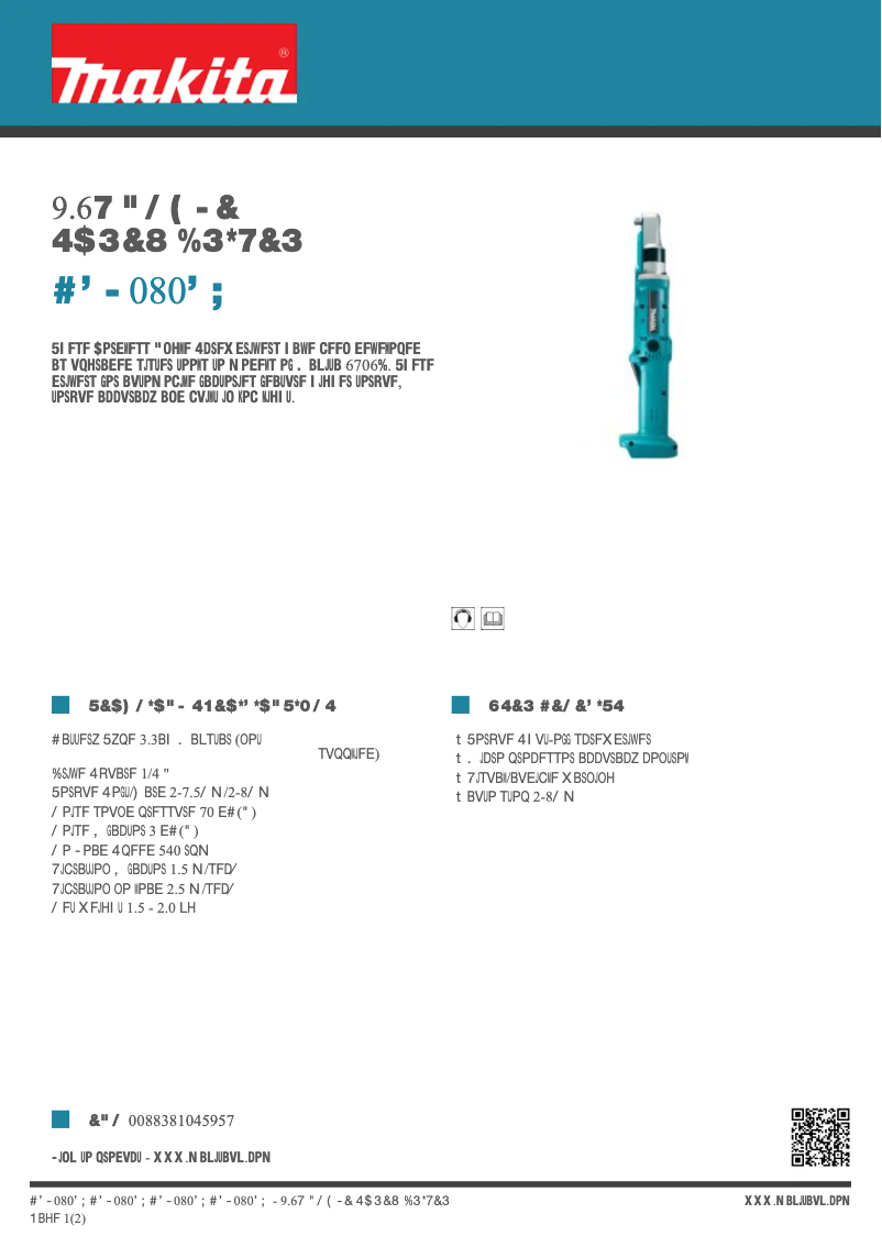 Image de la première page du manuel de l'appareil BFL080FZ