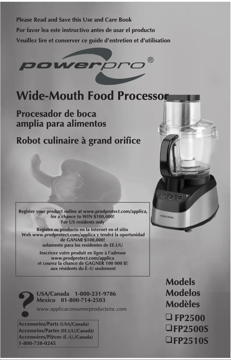 Imagen de la primera página del manual del dispositivo FP2500S