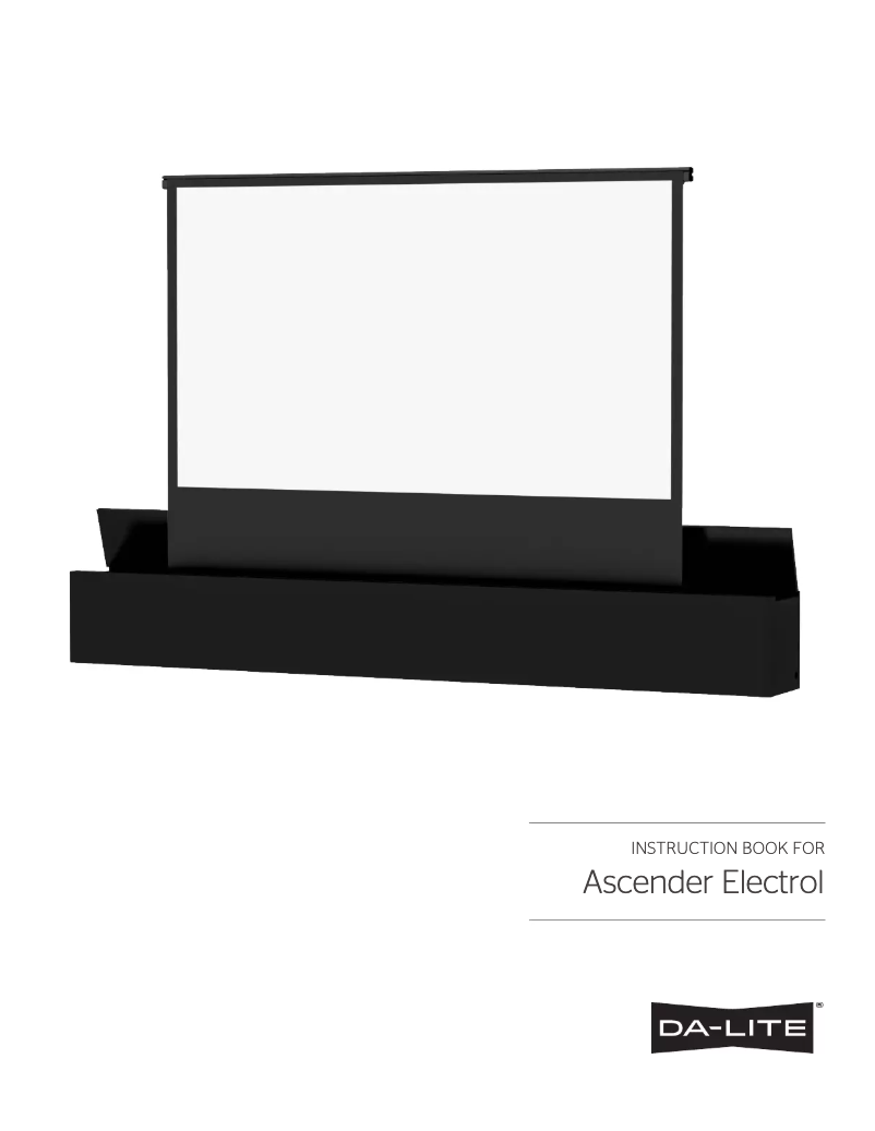 Page n°1 - Manuel utilisateur Da-Lite Ascender Electrol 84766E