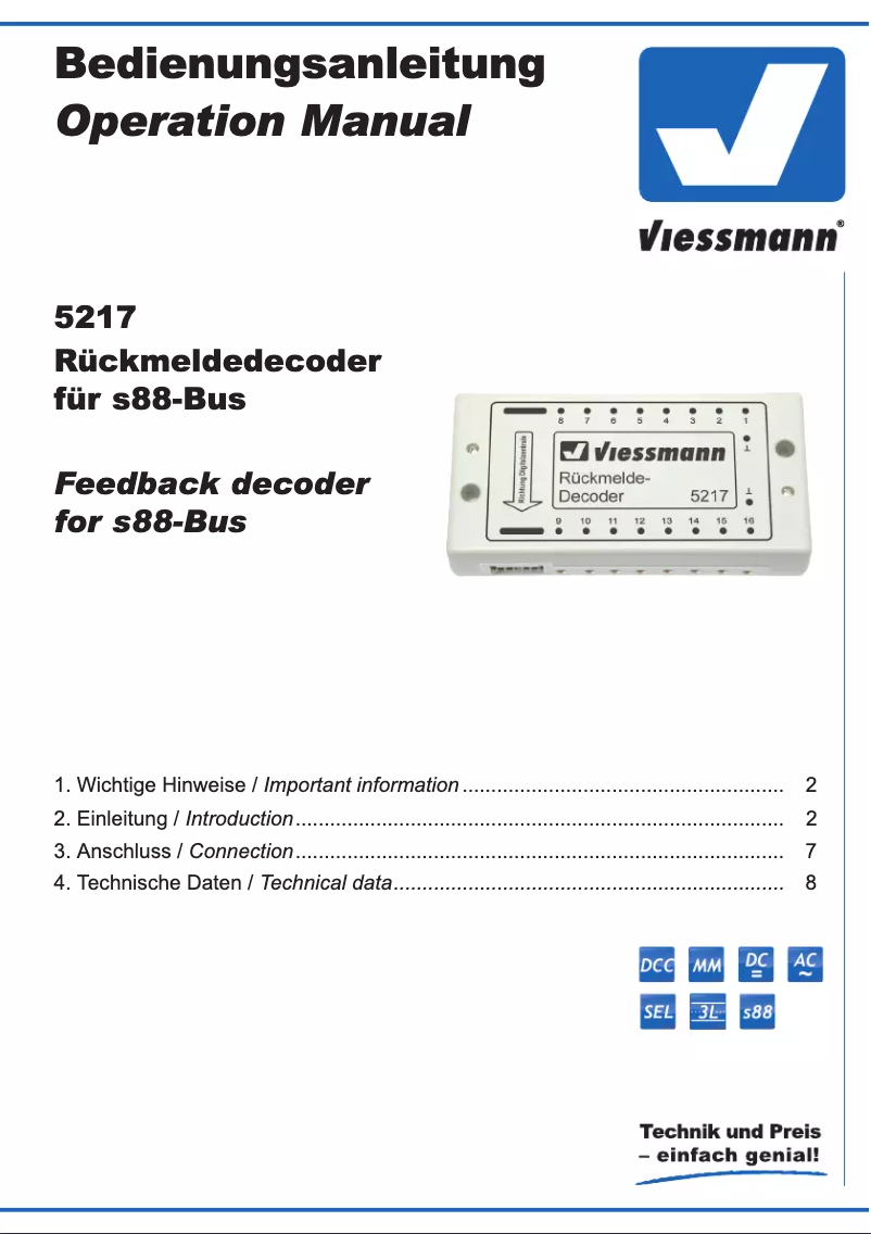 Page 1 de la notice Manuel utilisateur Viessmann 5217