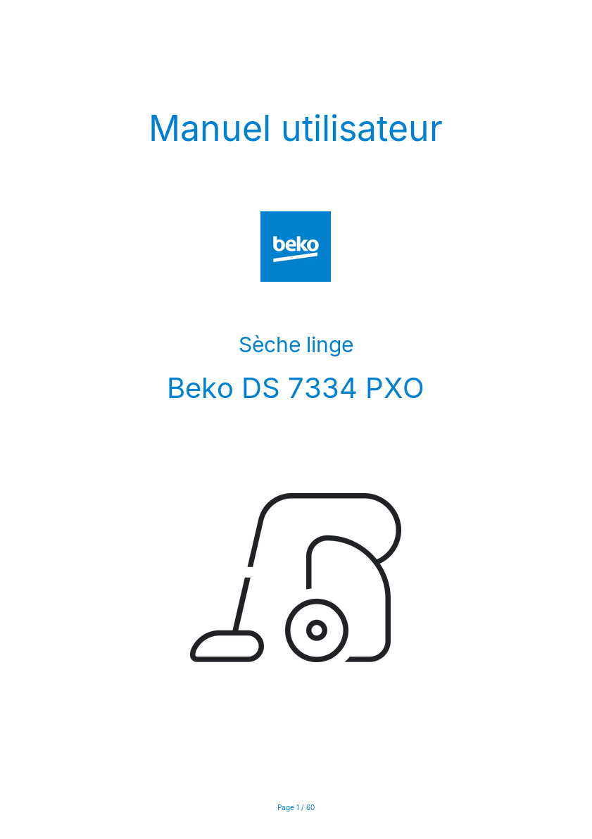 Image de la première page du manuel de l'appareil DS 7334 PXO