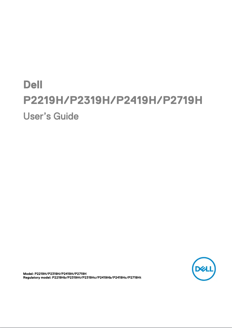 Page 1 de la notice Manuel utilisateur Dell P2719H