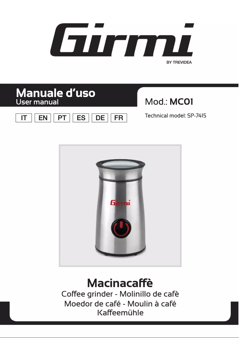 Page n°1 - Manuel utilisateur Girmi MC01