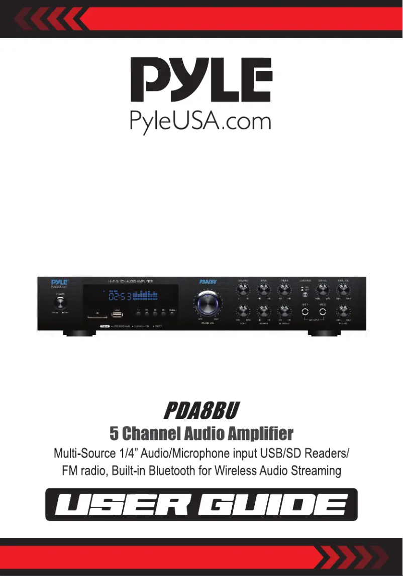 Page 1 de la notice Manuel utilisateur Pyle PDA8BU